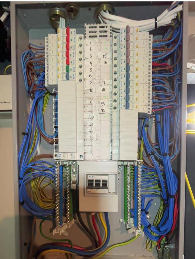 Finished electrical installation at a property in Surrey
