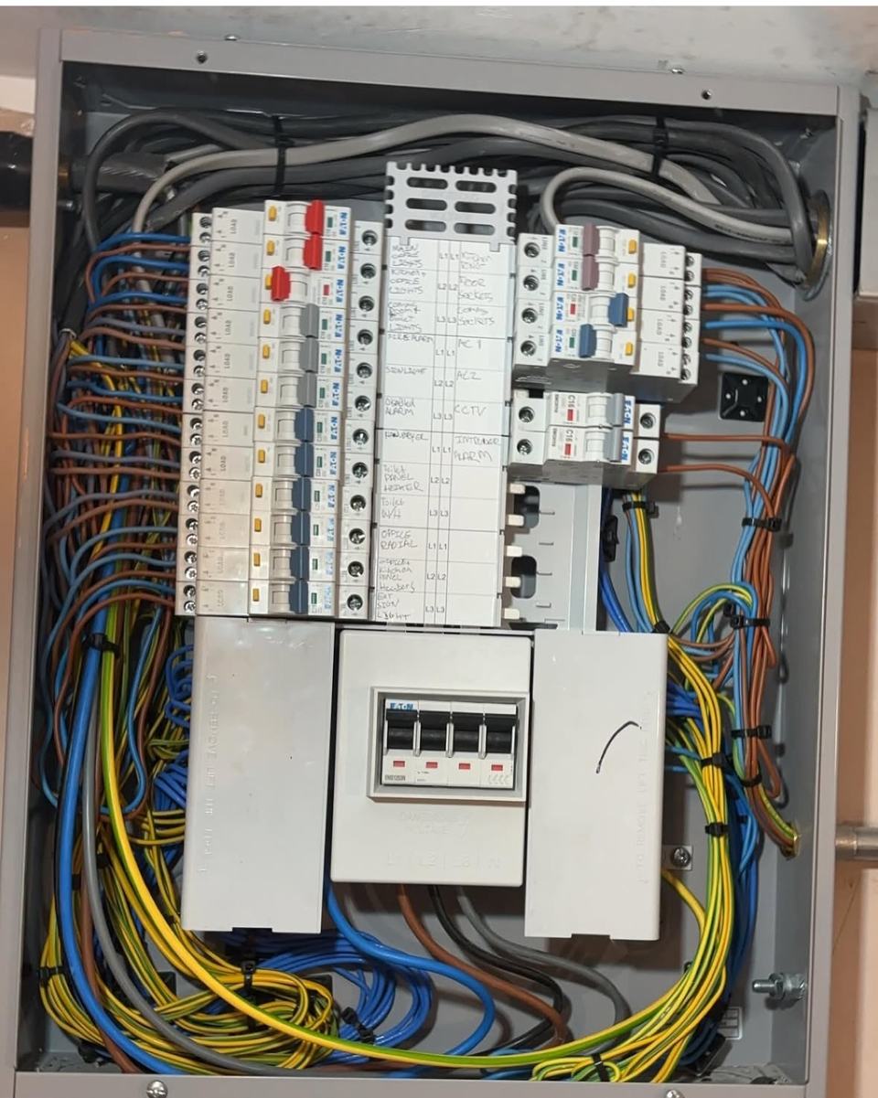 Completed electrical installation used to illustrate fault-finding services